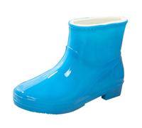 Womens Wide Calf Wellies Waterproof Ankle Boots Women Garden Shoes Go Go Boots Size 11 Women's Spring Autumn Winter Short Tube Fixed Cotton Outdoor Fashion Work Fishing Kitchen Non Slip Warm Rubber Sh