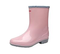 Womens Wide Calf Wellies Waterproof Ankle Boots Women Winter Shoes Summer Outdoor Shoes Garden Wear Rain Water Women's Boots Womens Rain Knee Length Not Rubber (Pink,4.5)