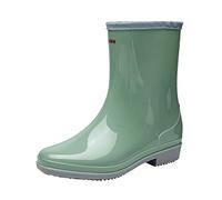 Womens Wide Calf Wellies Waterproof Ankle Boots Women Winter Shoes Summer Outdoor Shoes Garden Wear Rain Water Women's Boots Womens Rain Knee Length Not Rubber (Green,6)