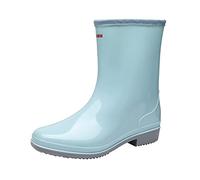 Womens Wide Calf Wellies Waterproof Ankle Boots Women Winter Shoes Summer Outdoor Shoes Garden Wear Rain Water Women's Boots Womens Rain Knee Length Not Rubber (Sky Blue,5)