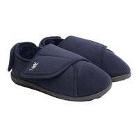 Women's Wide, Extra-Wide Furry Memory Foam Diabetic Slipper with Adjustable Closures, Extra Wide Width Warm Plush Fleece Arthritis Edema Swollen Diabetic House Shoes Machine Washable w/Anti Slip Sole