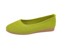 Women's Wide Fit Knit Ballet Flats Shoes Knitted Ballet Shoes Navy Casual Soft Breathable Round Ballets Flat Comfort Pumps with Round Toe Breathable Solid Colour Dress Flats