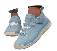 Women's Wide Fit Leather Trainers Comfortable Casual Walking Shoes Slip On Breathable Elastic Laces Non Slip Rubber Sole Low Top Sneakers for Daily Wear UK