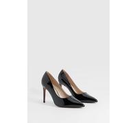 Womens Wide Fit Pointed Toe Stiletto Court Heel - Black - 6, Black