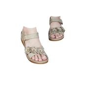 Womens Wide Fit Sandals Summer Orthopedic Adjustable Strap Sandal Low Heel Slip on Flat Width Open Toe Lightweight Walking Beach Shoes Comfortable Ankle Sandals, Cushion Walk Leather with Arch Support