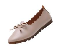 Womens Wide Fit Shoes Ladies Navy Loafers Womens Platform Sandals Size 14 Fashionable Fairy Style Bowknot Mesh Non Slip Wear Flat Heel Sandals Heels for Women under 10 (Khaki,4.5)