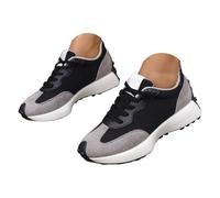 Women's Wide Fit Walking Trainers Chunky Platform Lace-Up Retro Style | Colour-block upper, lace-up closure, wide fit, chunky platform, textured outsole, walking, work, travel and daily wear