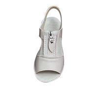 Womens Wide Fit Wedges Platform Sandals for Women Slope Heel Women'S Sandals Summer Thick Head Fashion Double Black Block Heel Filled In Toes Sandels 3 (White,5.5)