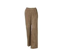Womens Wide Goat Suede Leather Trousers Oakwood Uranus Marron S