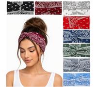 Women's Wide Headband Summer Elastic Soft Hair Band Boho Knitted Design Multicoloured Headbands Yoga Sports Workout Hair Band