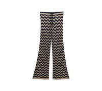 Women's wide knit trousers Superdry Zigzag Bleu XS