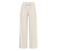 Women's wide leg full-length trousers Pulz Jeans Luca Beige XS