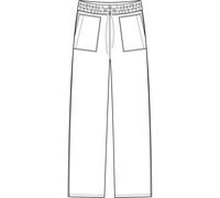 Women's wide leg full-length trousers Pulz Jeans Luca Blanc XL