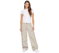 Womens Wide Leg Jeans Ladies Baggy High Waist Stretch Denim Cargo Pants
