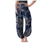 Women's Wide Leg Jogging Bottoms, Baggy Floral Trousers, Loose Fit Fabric Trousers, Soft Yoga Trousers, Airy Summer Trousers, High Waist Beach Trousers, Baggy Yoga Trousers, Sweatpants, Casual