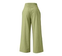 Women's Wide Leg Lounge Pants with Pockets Lightweight High Waisted Adjustable Tie Knot Loose Trousers