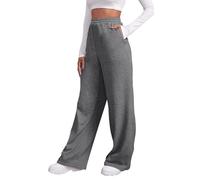 Women's Wide Leg Sweatpants Drawstring Baggy Sweatpants Lounge Pants with Pockets Summer Vacation Holiday Essential Grey