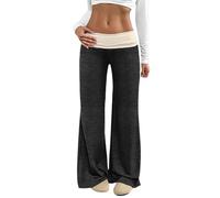 Womens Wide Leg Sweatpants Low Waist Joggers with Pockets Elasticated Waist Tracksuits Bottoms Workout Yoga Sport Trousers Casual Sweat Pants Lightweight Jogging Bottoms Baggy Loungewear