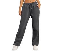 Women's Wide Leg Sweatpants Petite Joggers High Waisted Athletic Jogger Workout Pants Ladies Tracksuit Bottoms Cargo Trousers Baggy Sweatpants Yoga Pants with Pockets (2-Dark Gray, XXXL)