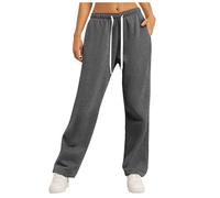 Women's Wide Leg Sweatpants Petite Joggers High Waisted Athletic Jogger Workout Pants Ladies Tracksuit Bottoms Cargo Trousers Baggy Sweatpants Yoga Pants with Pockets (Dark Gray, S)