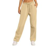 Women's Wide Leg Sweatpants Petite Joggers High Waisted Athletic Jogger Workout Pants Ladies Tracksuit Bottoms Cargo Trousers Baggy Sweatpants Yoga Pants with Pockets (2-Khaki, XL)