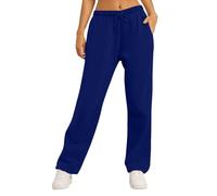 Women's Wide Leg Sweatpants Petite Joggers High Waisted Athletic Jogger Workout Pants Ladies Tracksuit Bottoms Cargo Trousers Baggy Sweatpants Yoga Pants with Pockets (2-Blue, XXXL)