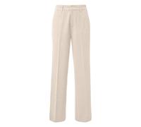 Women's Wide Leg Textured Jersey Trousers s.Oliver Beige 44