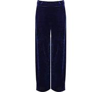 Womens Wide Leg Velour Velvet Palazzo Trousers Ladies Flared Casual Wear Loose Fit Pants Royal Blue