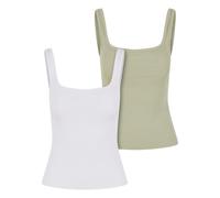 Women's wide neck tank top Urban Classics (x2) Blanc 4XL
