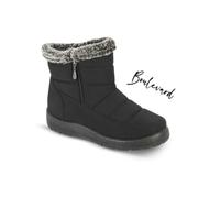 Womens Wide Thermal Ankle Boots Fur Lined EEE Fit Warm Winter Zip Comfort