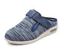 Women's Wide Widths Walking Edema Sneakers, Comfortable Arch Support Orthopedic Shoes, Adjustable Closure Casual Plantar Fasciitis for Foot Heel Pain Relief, Light Blue-42 EU