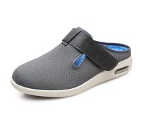 Women's Wide Widths Walking Edema Sneakers, Comfortable Arch Support Orthopedic Shoes, Adjustable Closure Casual Plantar Fasciitis for Foot Heel Pain Relief,Gray-45 EU