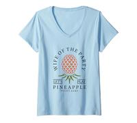 Womens Wife Of The Party Swinger Lifestyle Naughty Adult Humor V-Neck T-Shirt