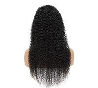Women's Wig 10-30 Inch Real Hair Head Coverings 4×4,13×4 T-shaped Head Coverings, Small Curly Black Long Curly Hair, Girls Wavy Curly Hair Women's Wigs Hair Piece(4 * 4,30 inches/76.2CM)