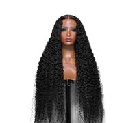 Women's Wig 250 Density 13x6 Deep Wave Lace Front Wig Human Hair Pre Plucked Curly HD Transparent Wigs Human Wigs(36inches)