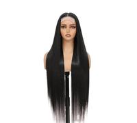 Women's Wig 36 Inch 4x4 Lace Closure Wig Straight Synthetic Hair Wigs HD Transparent High Temperature Fiber Human Wigs