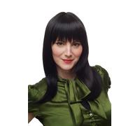 Women's Wig Black Bold Pony Long Straight Falling Approx 45 3112-2