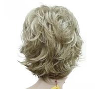 Women's Wig Black/wine red Short Straight Layered Hair Synthetic Full Wigs-15H613-6inches