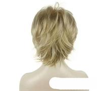 Women's Wig Black/wine red Short Straight Layered Hair Synthetic Full Wigs-L16-613-6inches