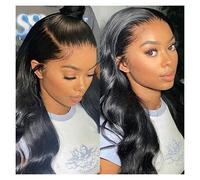 Women's Wig Body Wave Human Hair Wigs 4x4 Lace Closure Wig Glueless Wavy Human Hair Wigs for Women Pre Plucked Color Women's Wigs Hair Piece(180%,12 inch)