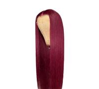 Women's Wig Burgundy 13x4 HD Transparent Lace Frontal Wigs Human Hair Pre Plucked Straight for Black Women Human Wigs(24inches)