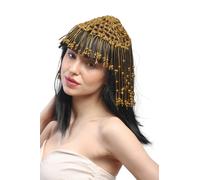 Women's Wig Cleopatra Courtesan Harem 20s Glamour 1001 Nights Black