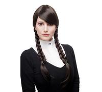 Women's Wig Cosplay Braun Dark Brown Braided Braids School Girl 3446-4