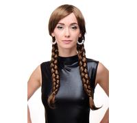 Women's Wig Cosplay Braun Gold Brown Braided Braids School Girl 3446-12