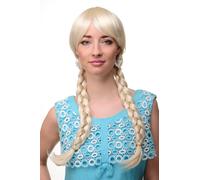 Women's Wig Cosplay Platinum Blonde Braided Braids School Girl 3446-613