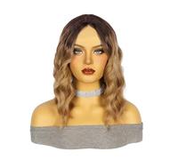 Women's Wig Female Wig With Long Curly Hair Headband Design Human Wigs(Metallic)