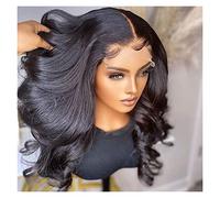 Women's Wig Lace Front Wig Wavy Human Hair Lace Front Wigs Pre Plucked Body Wave Frontal 13x6 Lace Closure Wigs Women's Wigs Hair Piece(28in)