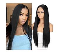 Women's Wig Long Black Synthetic Wigs For Women Orange Pink Blue Wine Wig Synthetic High Temperature Resistant Material Cosplay Hair for Daily Party Use