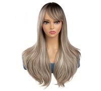 Women's Wig Long Gradient Brown Wig, Long Straight Wig With Bangs, Natural Wig For Women, Suitable For Cosplay Cosplay Wig Women's Wigs Hair Piece