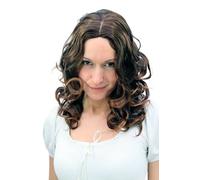 Women's Wig Long Natural Brunette Mix Center Part Brown 50 F45-2T30
